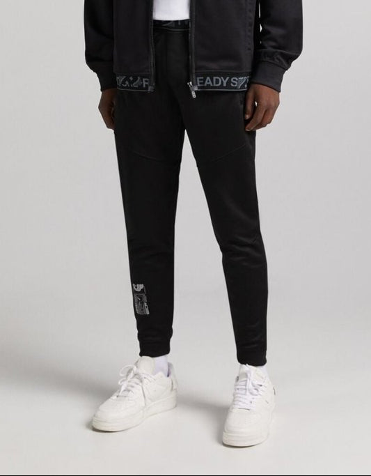 BERSHKA Plush Trousers With Elastic Trim - Smgarment's