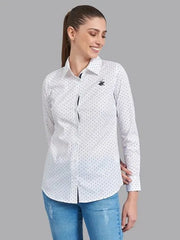 BEVERLY HILLS POLO CLUB White Printed Shirt - Smgarment's