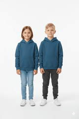 BLUE SEVEN BASIC CYAN BLUE HOODIE - Smgarment's