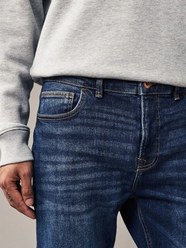 Blue Slim Fit Vintage Stretch Authentic Jeans - Smgarment's