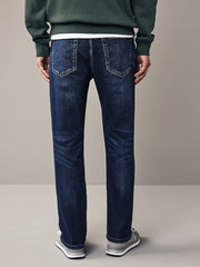 Blue Straight Fit Vintage Stretch Authentic Jeans - Smgarment's