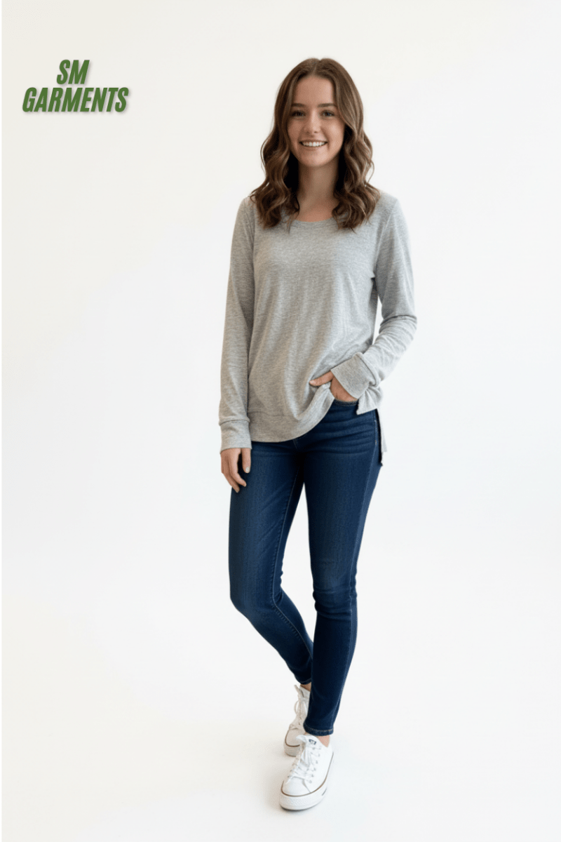 BODY WORK PLAIN FULL SLEEVE T - SHIRT - Smgarment's