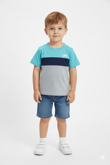 BOYS COLOR BLOCK T SHIRT - Smgarment's