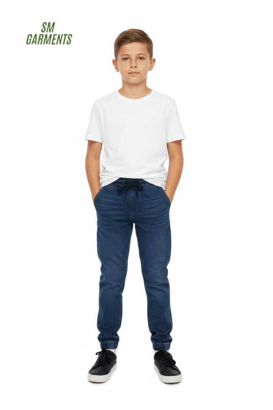 Boys' Dark - Wash Jogger Jeans - Smgarment's