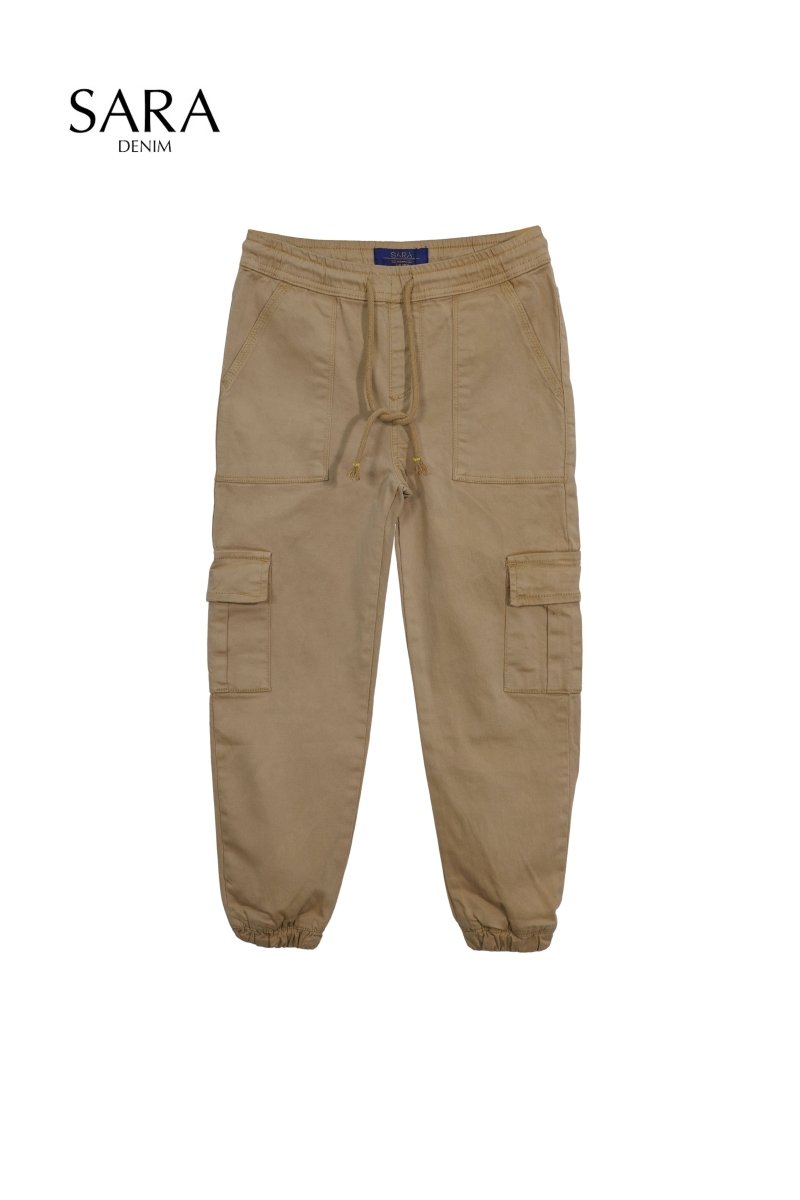 Boys Khaki Cargo Jogger Pants - Smgarment's