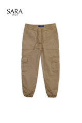 Boys Khaki Cargo Jogger Pants - Smgarment's
