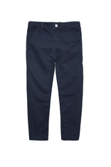 Boys Navy Blue Slim Fit Chino Pants - Smgarment's
