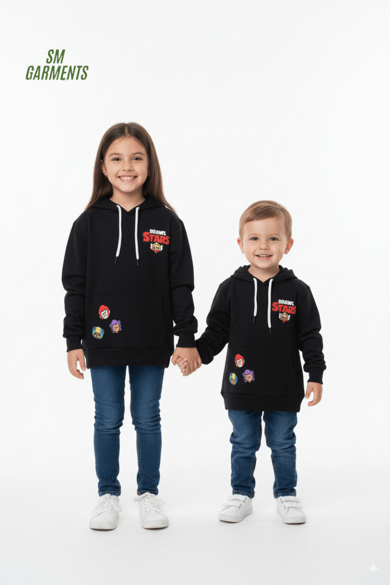 BRAWL STARS Kids Graphic Hoodie – Black - Smgarment's