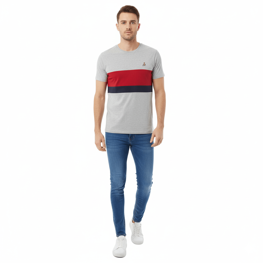 BS ALLEN LIGHT GREY MARL T - SHIRT - Smgarment's