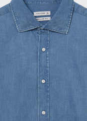 CALLIOPE Regular Fit Light Blue Denim Shirt - SMgarment's