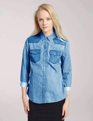 CAMAIEU WOMEN DENIM SHIRT - Smgarment's