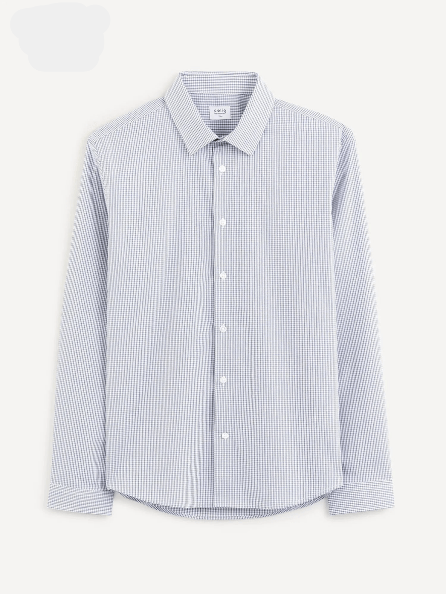 CELIO Baburo Slim Shirt Small Check - Smgarment's