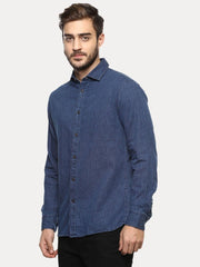 CELIO Blue Printed Casual Shirt - Smgarment's