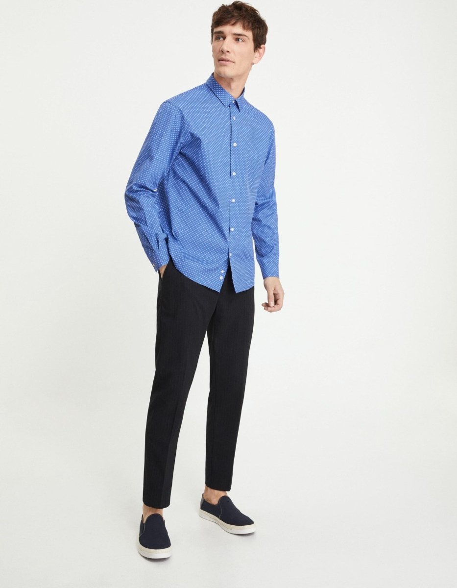 CELIO Blue Printed Casual Shirt - Smgarment's
