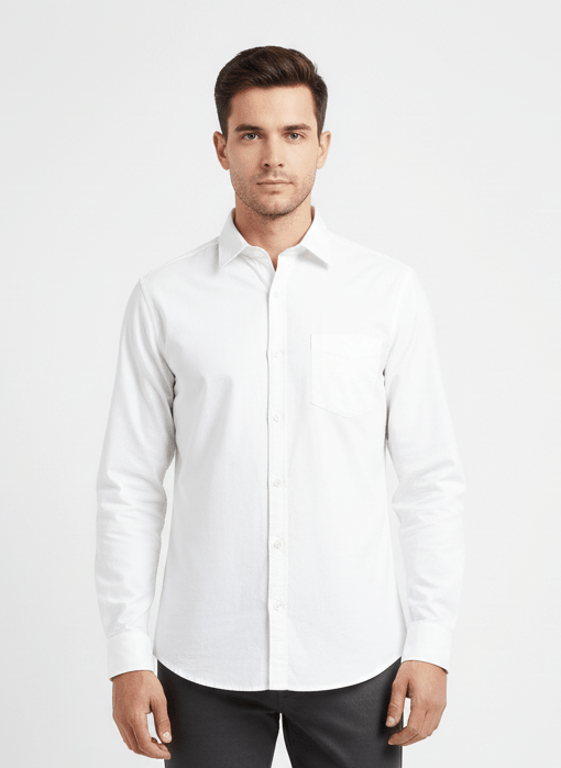 CELIO MEN PLAIN WHITE SHIRT - Smgarment's