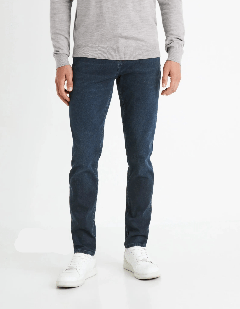 CELIO NAVY C25 STRETCH COTTON SLIM JEANS - Smgarment's