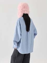 CHUANGXIJIDI Poplin Stripe Shirt - Smgarment's