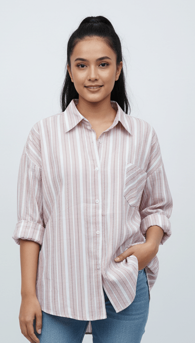 CHUANGXIJIDI Poplin Stripe Shirt - Smgarment's