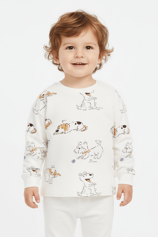 CNA BOYS DOG PRINTED SWEATSHIRT - Smgarment's