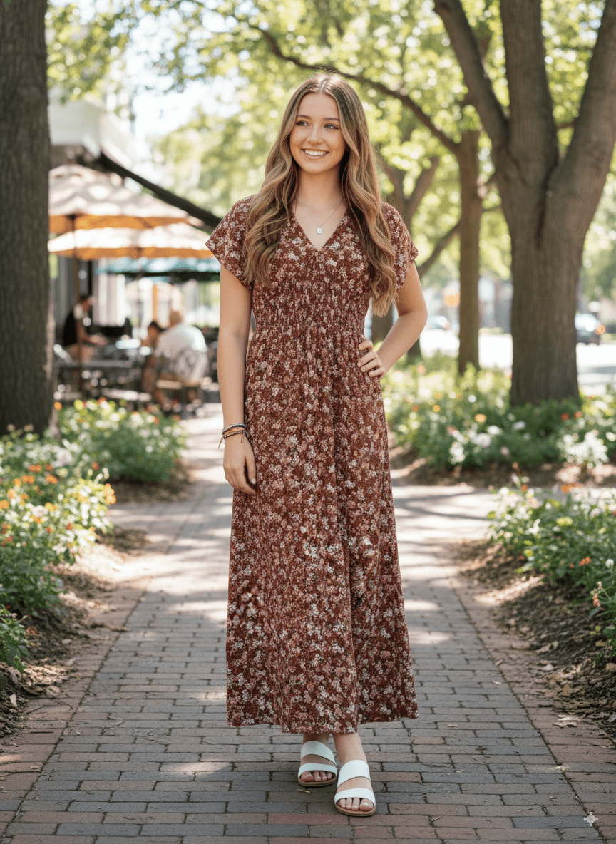 COLIN'S WOMEN'S PRINTED DRESS - Smgarment's