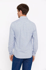 CORTEFIEL Brushed Checkered Oxford Shirt - Smgarment's