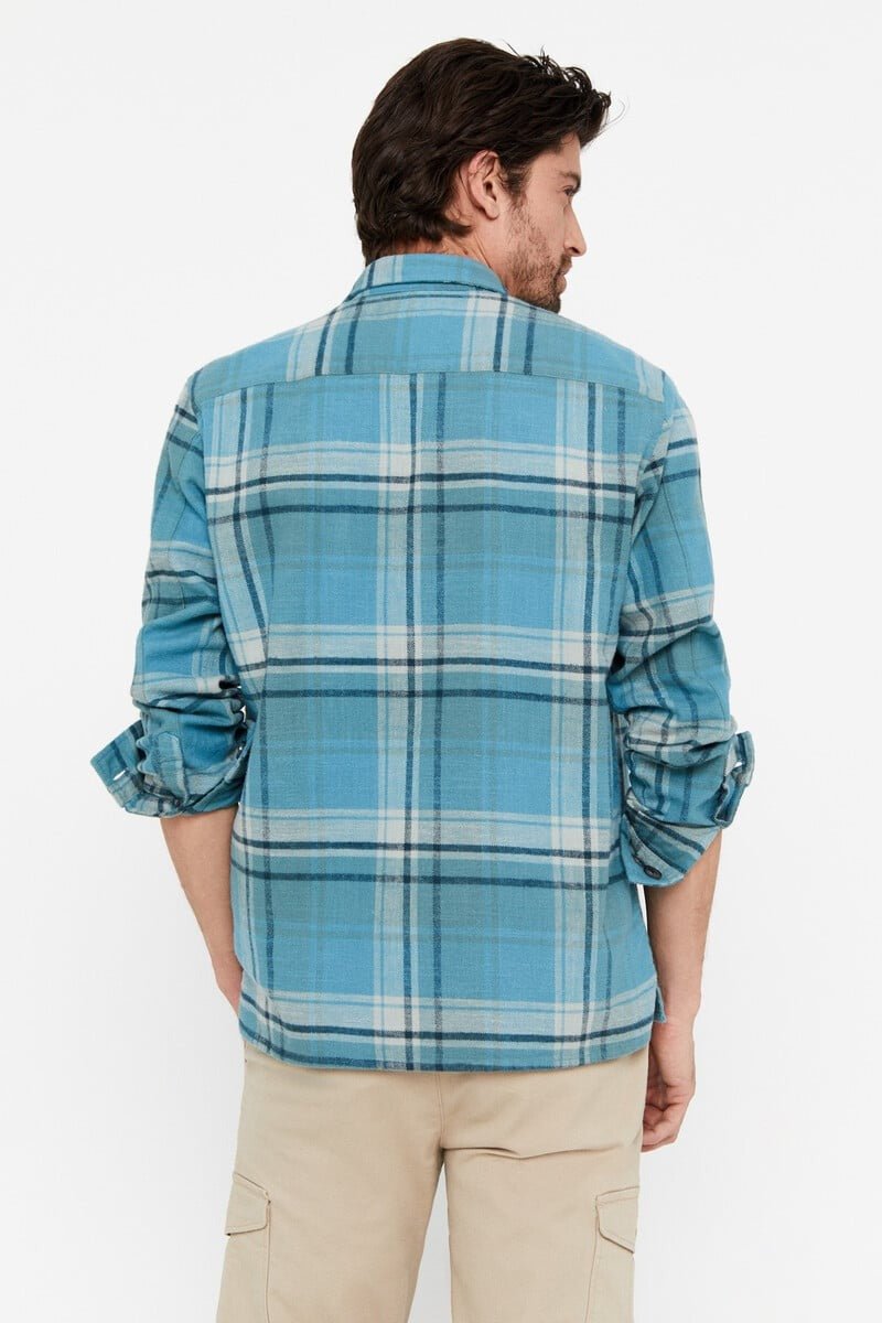 CORTEFIEL Checked Over Size Shirt - Smgarment's