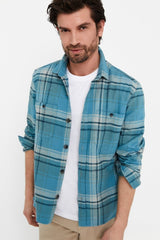 CORTEFIEL Checked Over Size Shirt - Smgarment's