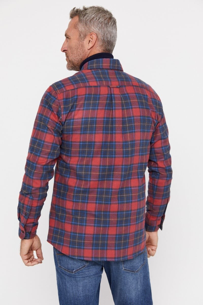 CORTEFIEL Checkered Flannel Shirt - Smgarment's