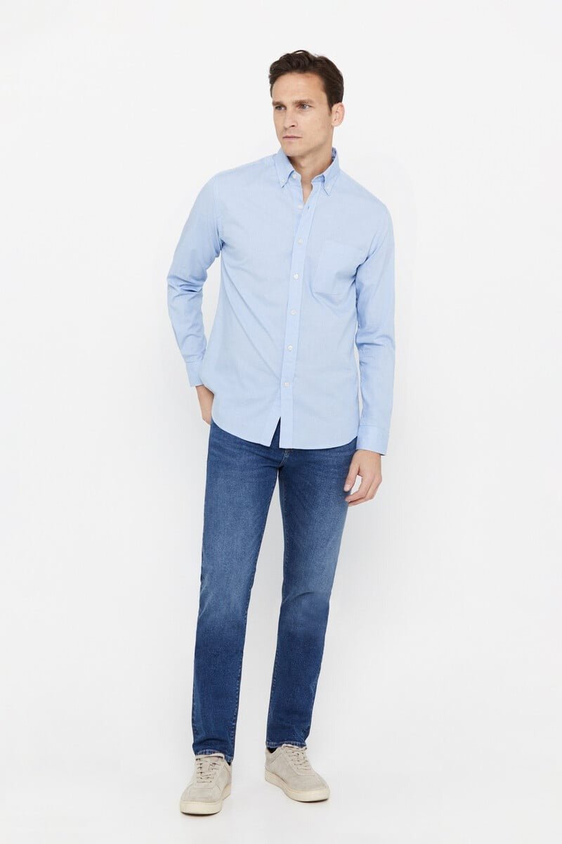 CORTEFIEL Easy - Iron Microvichy Shirt - Smgarment's
