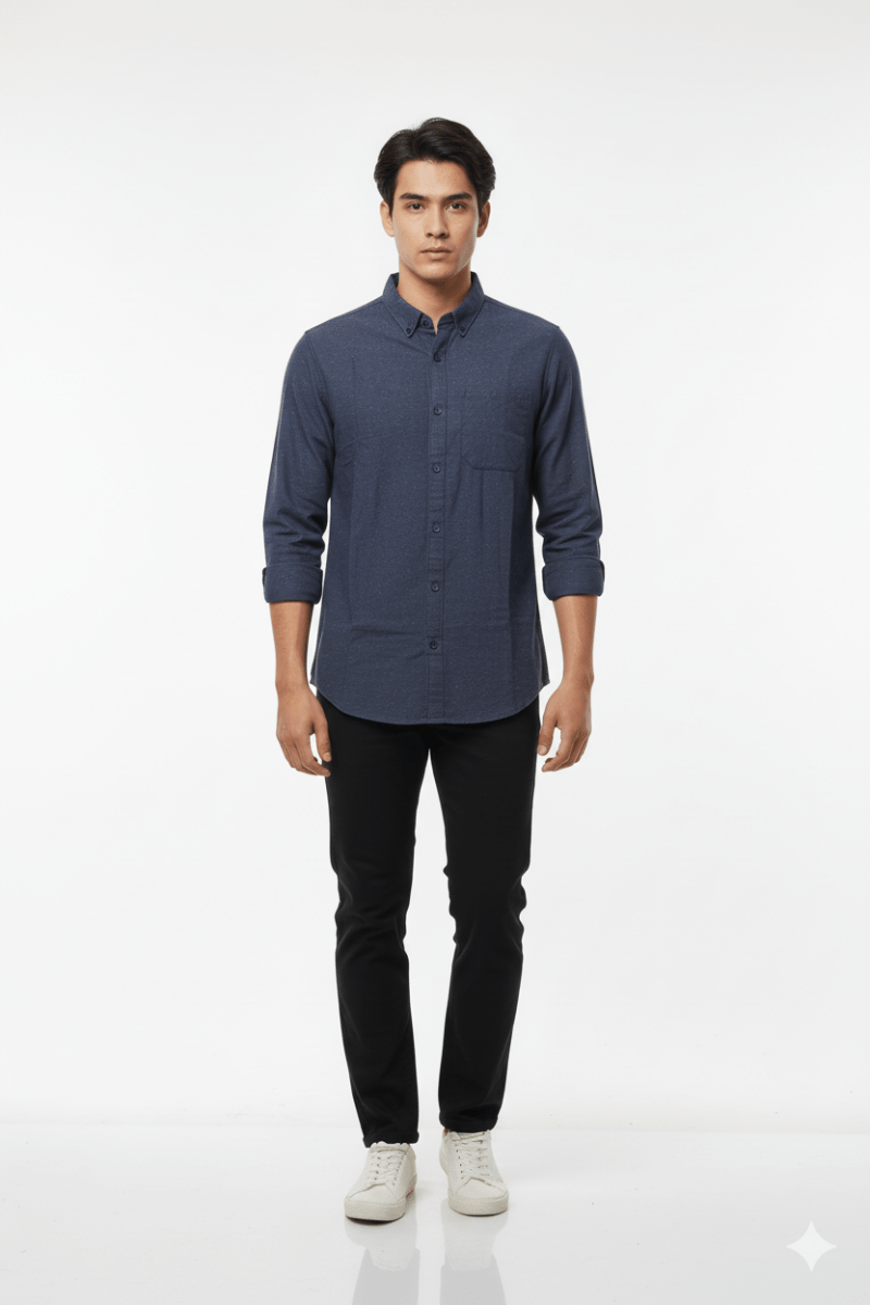 CROPP ORIGINAL MENS Classic Navy Button - Down Shirt - Smgarment's