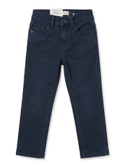 DL Boys Dark Navy Blue Stretch Denim Straight-Leg Jeans