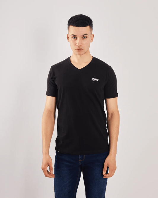 DEISEL Basic Oakley V Neck Black Tee - Smgarment's