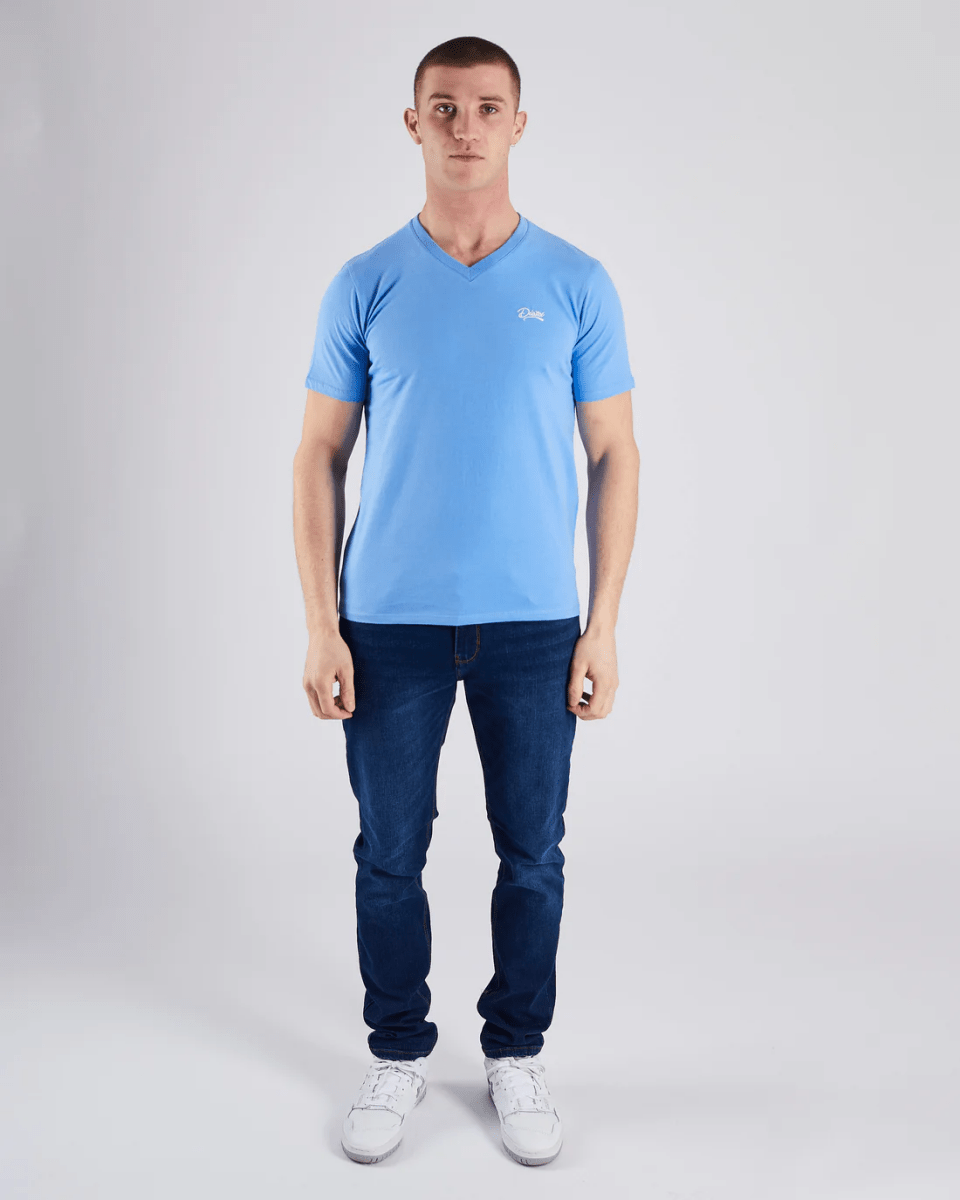 DEISEL Basic Oakley V Neck Blue Spark Tee - Smgarment's