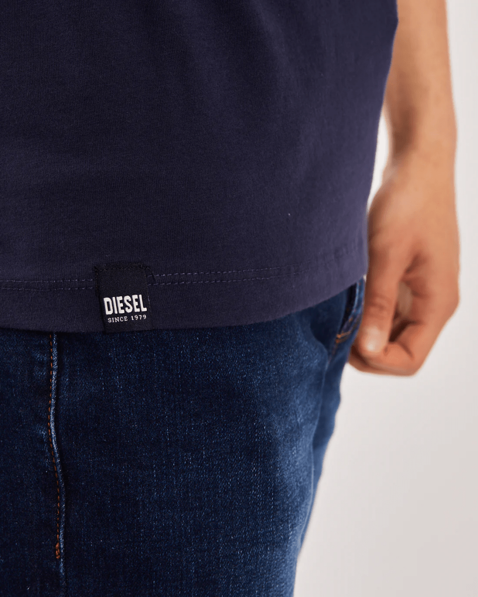 DEISEL Basic Oakley V Neck Navy Iris Tee - Smgarment's