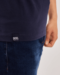 DEISEL Basic Oakley V Neck Navy Iris Tee - Smgarment's