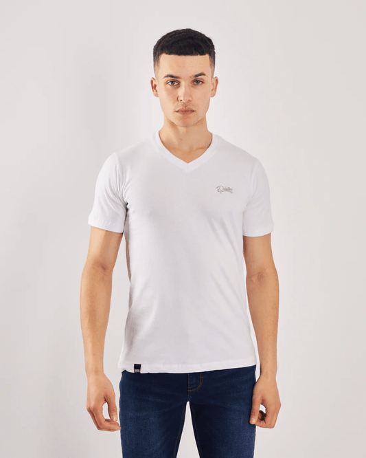 DEISEL Basic Oakley V Neck Optic White Tee - Smgarment's