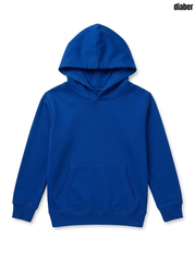 Daiber Boys Classic Royal Blue Solid Fleece Pullover Hoodie| SM GARMENTS