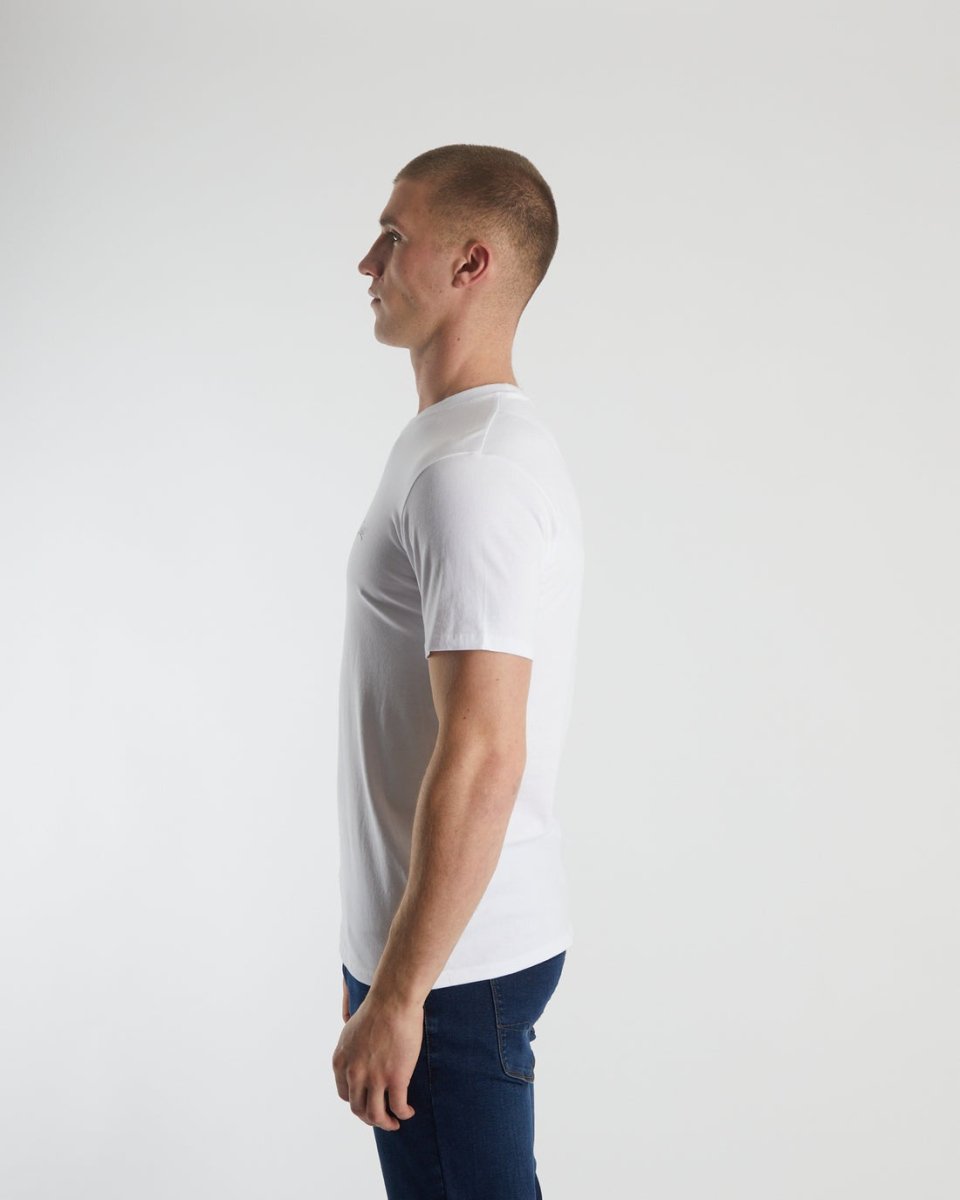 DIESEL Basic Caden O Neck Tee Optic White - Smgarment's