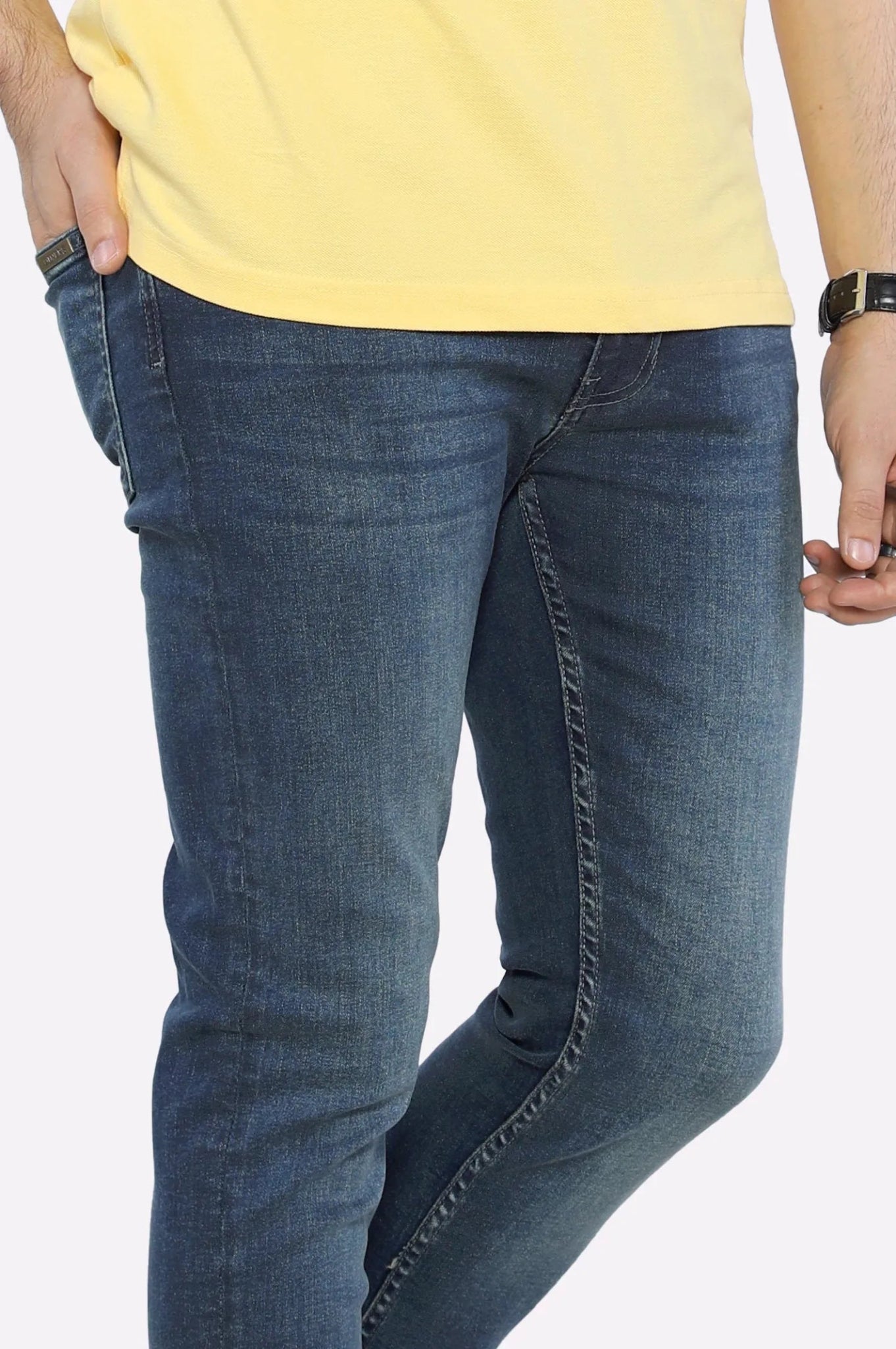 DINERS Medium Blue Slim Fit Jeans - SMgarment's