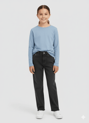 DL1961 Emie Straight High Rise Black Jeans - Smgarment's