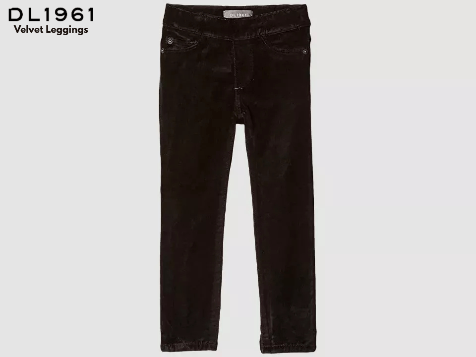 DL1961 Girls Soft Black Velvet Leggings - Smgarment's