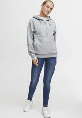 OXMO OXANDREA Womens Total Eclipse Half Zipped Limestone Hoodie