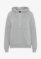 OXMO OXANDREA Womens Total Eclipse Half Zipped Limestone Hoodie