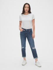 GAP WOMENS MID WAIST GIRLFRIEND REGULAR FIT JEANS