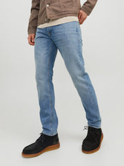 JACK&JONES MENS MIKE TAPERED FIT JEANS