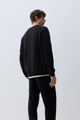 LEFTIES Mens Basic Black Sweatshirt