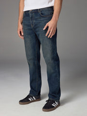 NEXT Blue Dark Vintage Straight Fit Vintage Wash Denim Jeans