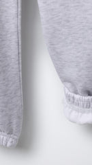 ZR Girls Basic Crew Grey Marl Sweatshirt And trouser Suit