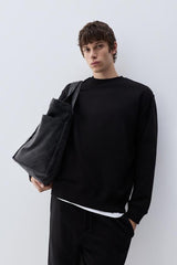 LEFTIES Mens Basic Black Sweatshirt