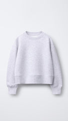 ZR Girls Basic Crew Grey Marl Sweatshirt And trouser Suit